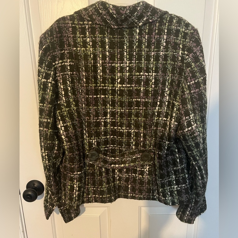 Chic Women's 600 West Women Tweed Wool Blend Blazer - Picture 2 of 5